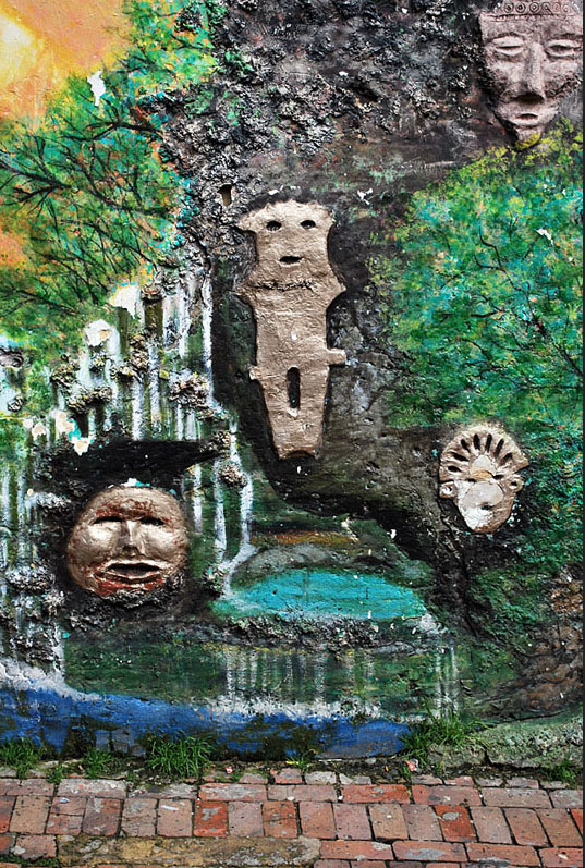A mural in La Candelaria. Indigenous culture offers an antidote to the colonial inheritance..
