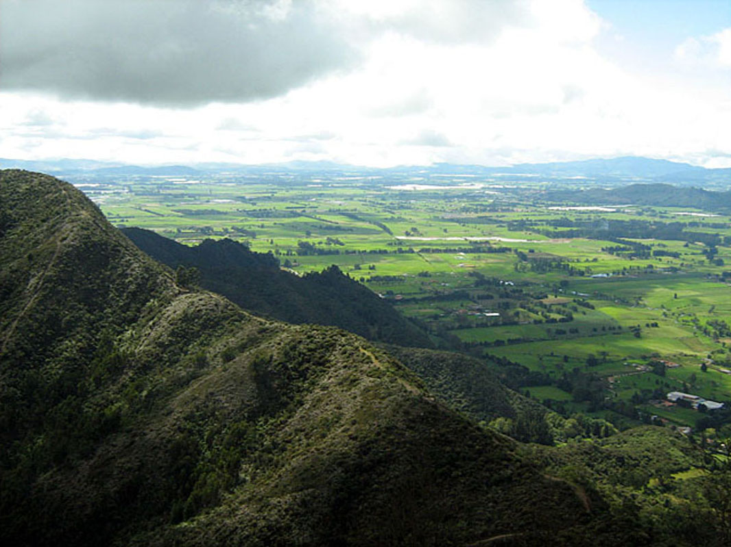 The view from Majuy, the tallest of the hills on the western fringe of Bogota..