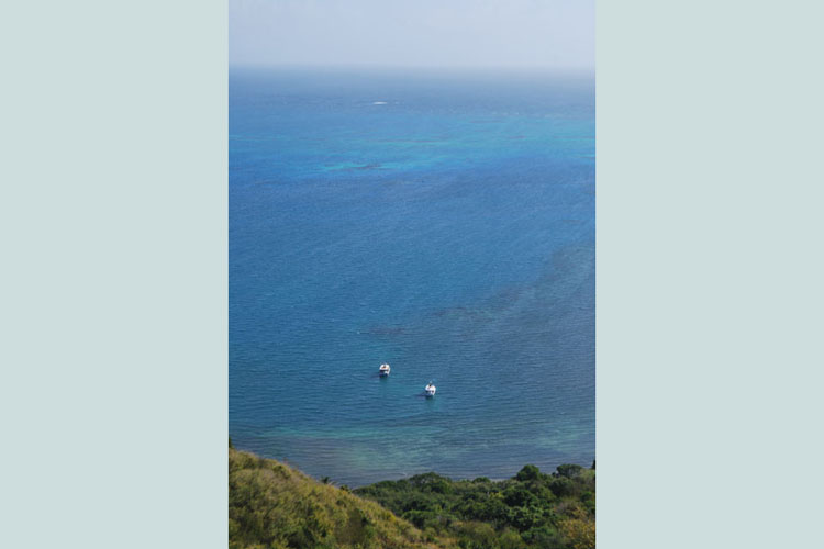 Sailing east from Providence, the nearest landfall is the Windward Islands, 1300 miles away. However rough the weather coming in from the Caribbean Sea, Providence is protected by the coral reef that runs off its eastern shore.